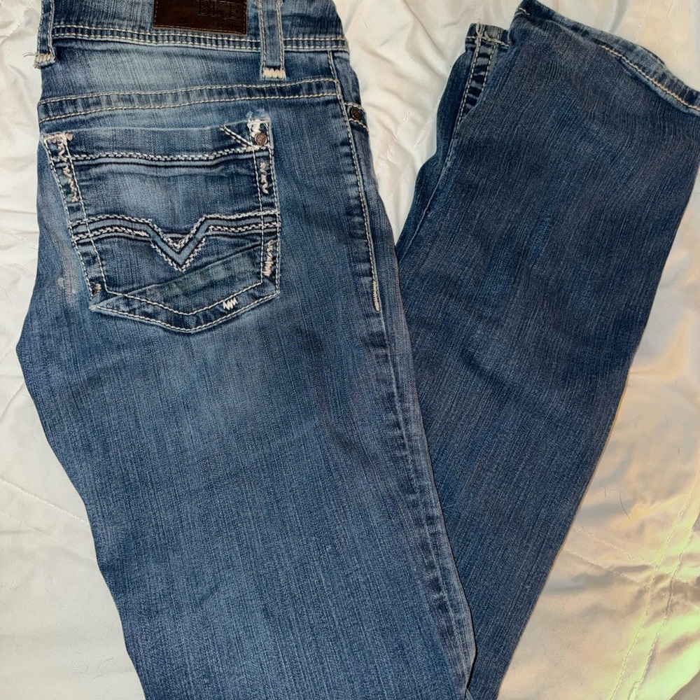 BKE Women's Boot Cut Jeans in Classic Blue
